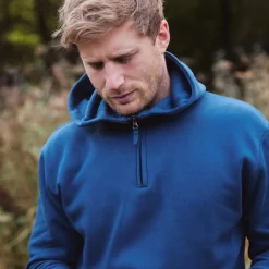 Birling Quarter Zip Hoodie Made From Organic Cotton