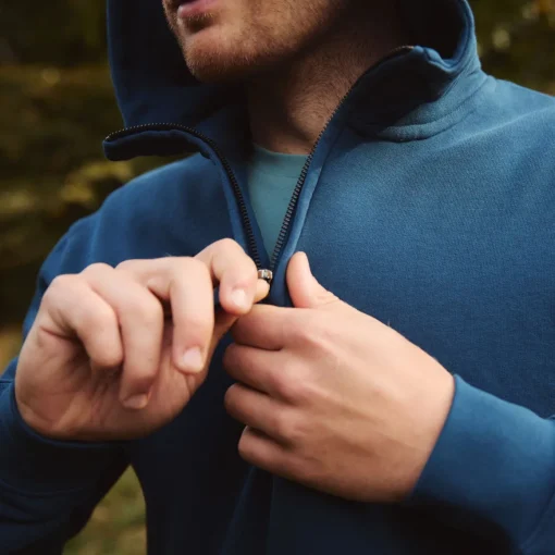 Birling Quarter Zip Hoodie Made From Organic Cotton