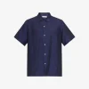 Box Fit Short Sleeved Organic Linen Shirt Made Of Organic Linen