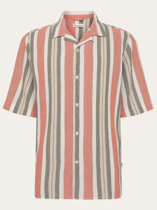 Box Short Sleeve Striped Shirt Made Of Organic Cotton