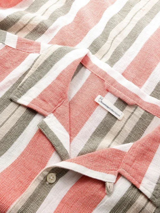 Box Short Sleeve Striped Shirt Made Of Organic Cotton