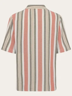 Box Short Sleeve Striped Shirt Made Of Organic Cotton