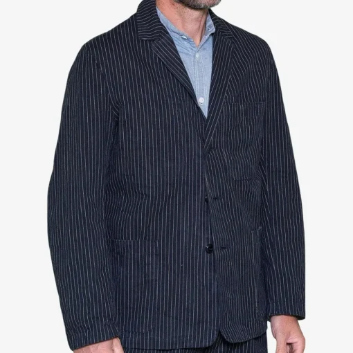 Chalk Stripe Engineer Jacket Made Of Cotton