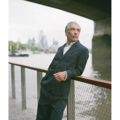 Chalk Stripe Engineer Jacket Made Of Cotton