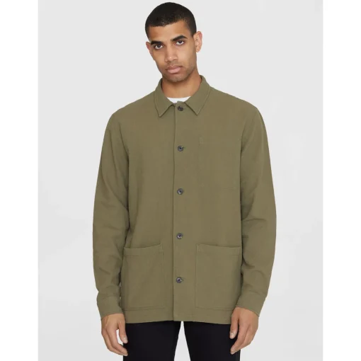 Crushed Cotton Overshirt Made Of Organic Cotton