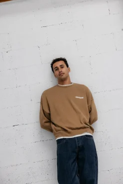 Double Collar Boxy Sweater Made Of Organic Cotton