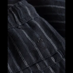 FIG Loose Striped Linen Shorts Made Of Organic Cotton