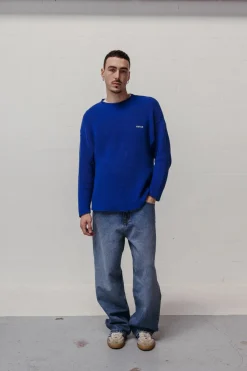 Light Blue Sweater Made Of Organic Cotton