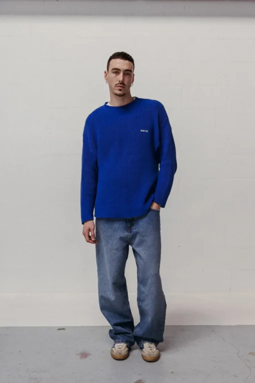 Light Blue Sweater Made Of Organic Cotton