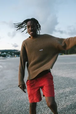 Light Brown Sweater Made Of Organic Cotton