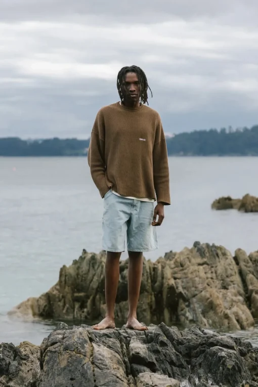 Light Brown Sweater Made Of Organic Cotton