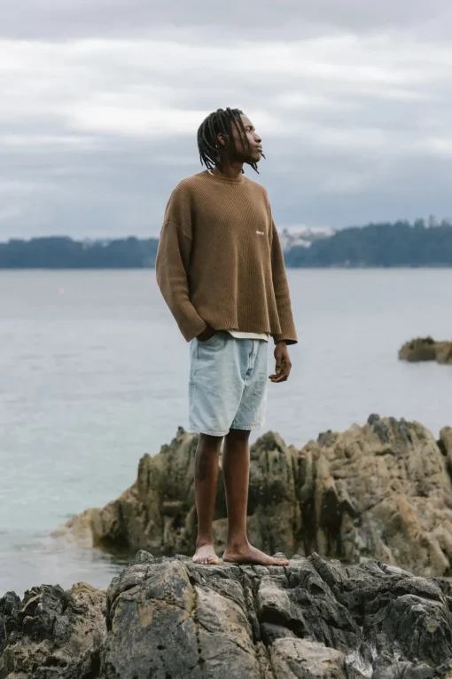 Light Brown Sweater Made Of Organic Cotton