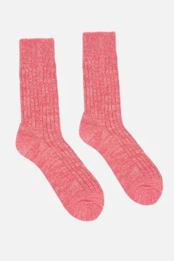 The Addy 100% Recycled Teal Fleck Socks Made Of Cotton Mix