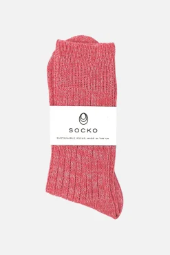 The Addy 100% Recycled Teal Fleck Socks Made Of Cotton Mix