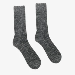 The Huison 100% Recycled Teal Fleck Socks Made Of Cotton Mix