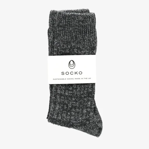 The Huison 100% Recycled Teal Fleck Socks Made Of Cotton Mix