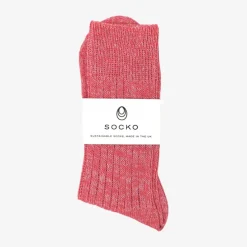 The Huison 100% Recycled Teal Fleck Socks Made Of Cotton Mix
