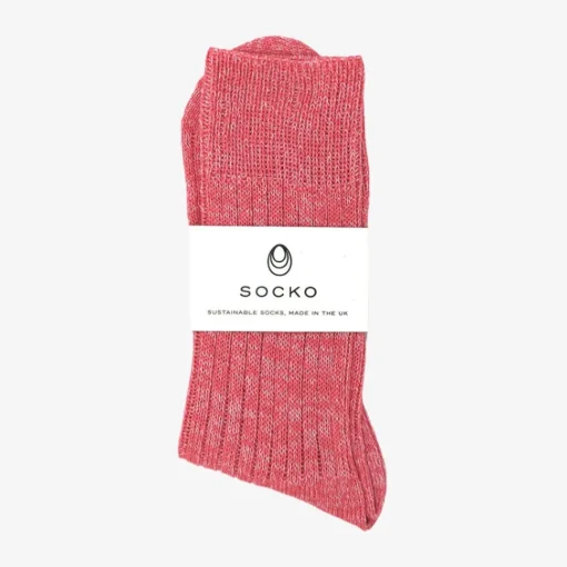 The Huison 100% Recycled Teal Fleck Socks Made Of Cotton Mix