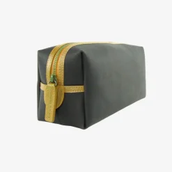 Washbag Medium - Black with Yellow Trim Made Of Firehose/Parachute silk